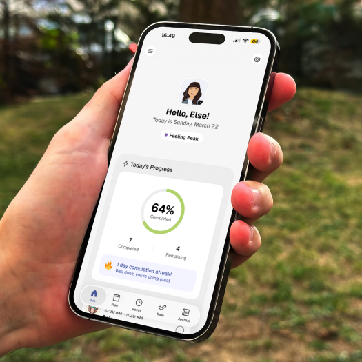 Daily planning progress hub showing routines, reminders, and tasks together
