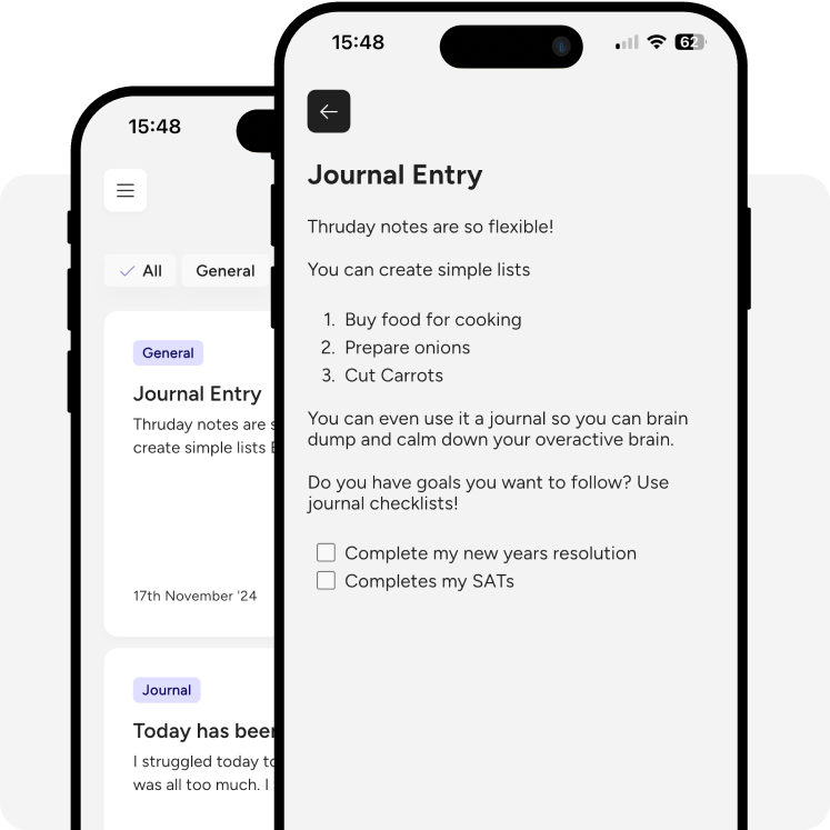 Journal and Notes Feature
