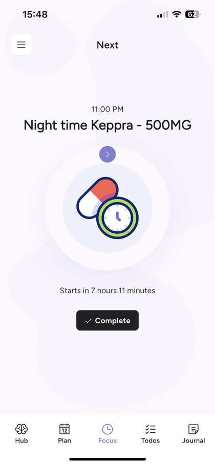 Distraction-free focus mode to reduce overwhelm stress and anxiety