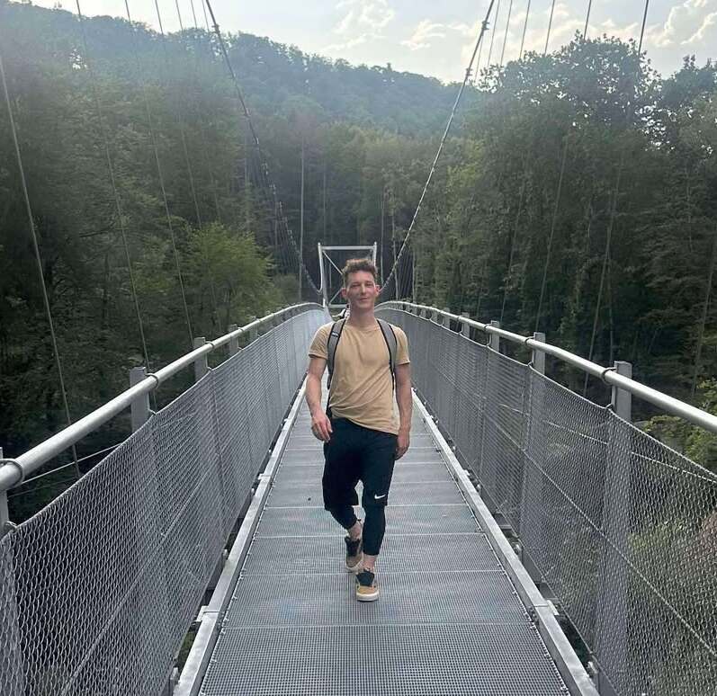 Our founder conquering his fear of heights